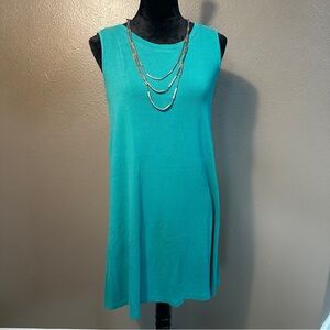 Lila Rose Aqua Sleeveless Midi Dress